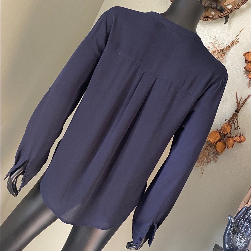 Lulu's Navy Blue Blouse - Picture 8 of 14